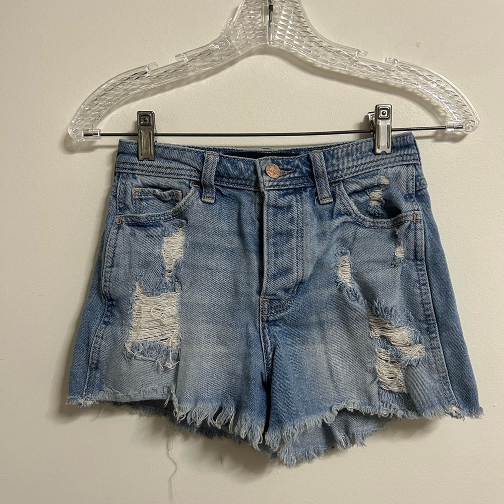 Hollister Ripped Jean Shorts